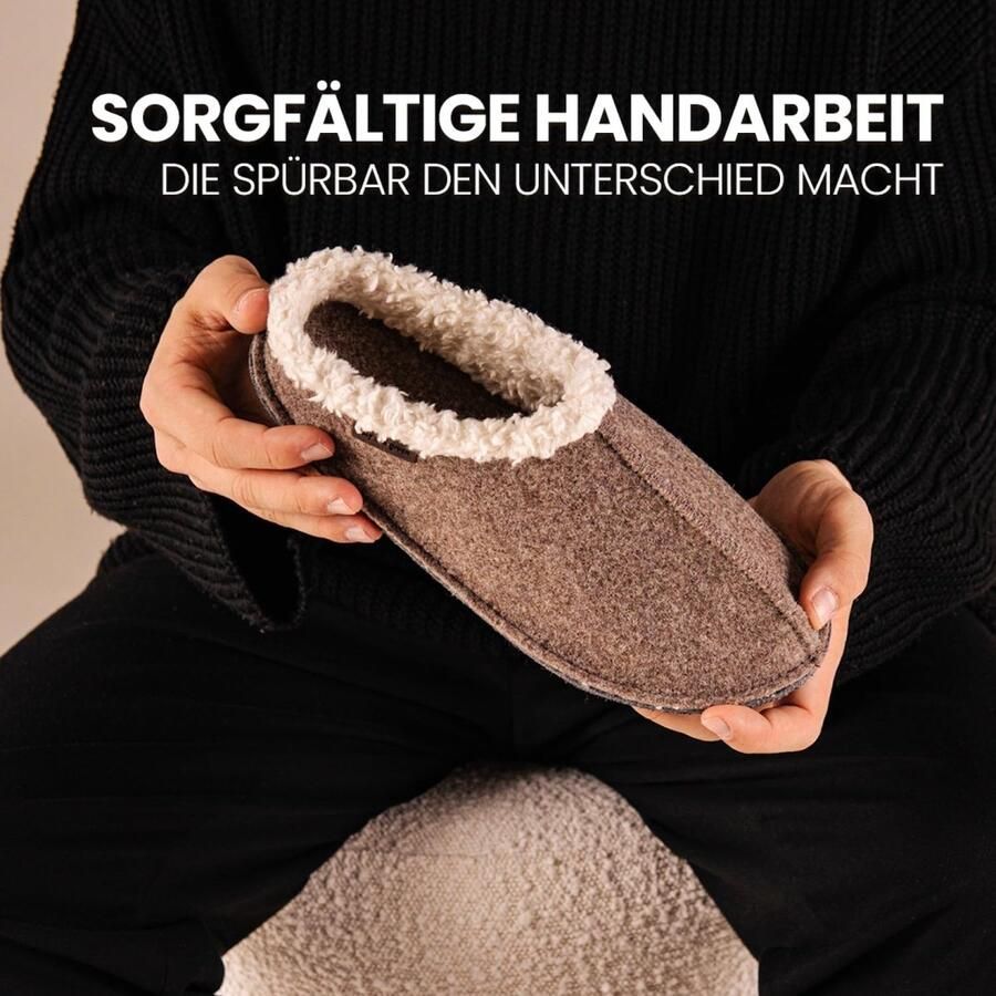Omgoods Gezellige Slippers voor Dames van Gerecycled Wolvilt