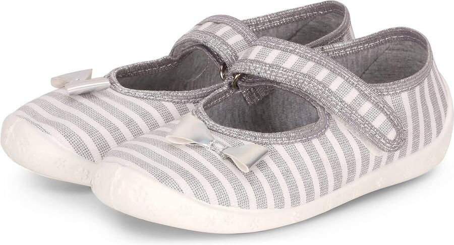 Omgoods Grijze Kinderslippers voor Meisjes Ademend Katoen