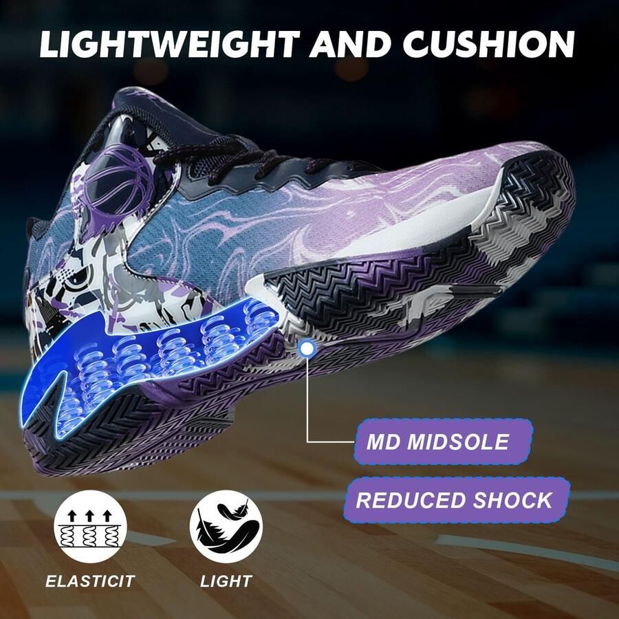 Omgoods Heren Basketbalschoenen Hoog Casual Wandelschoenen Ademend Sport Sneakers