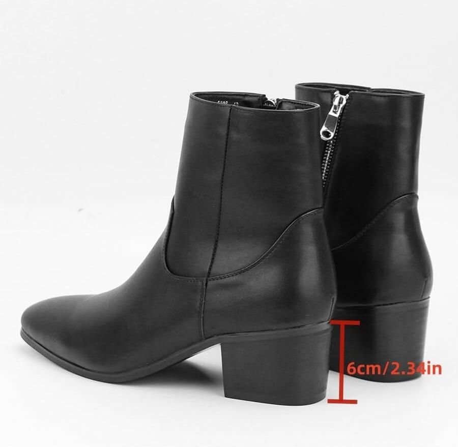 Omgoods Heren Chelsea Boots van Leer met Rits