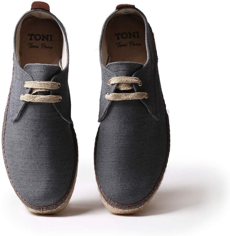 Omgoods Heren Espadrille met Veters van Katoen en Jute