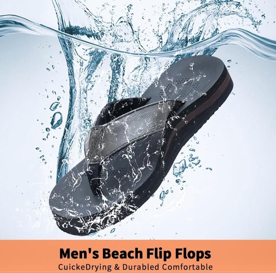 Omgoods Heren Flip Flops met Steun en Comfort