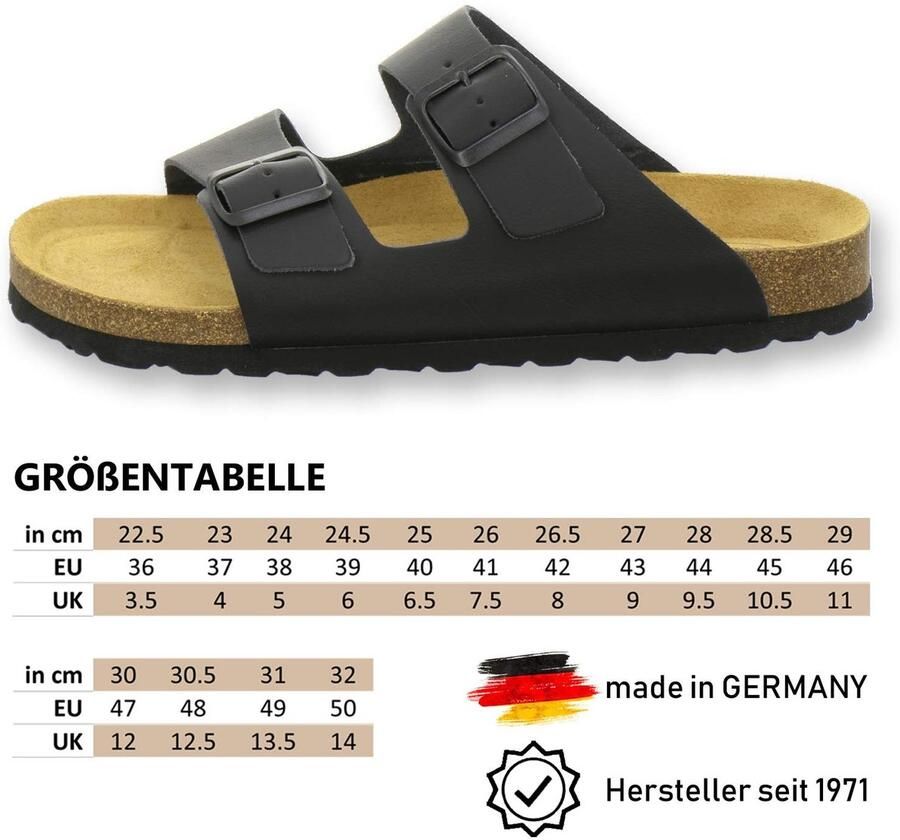 Omgoods Heren Leren Slippers met Verstelbare Bandjes