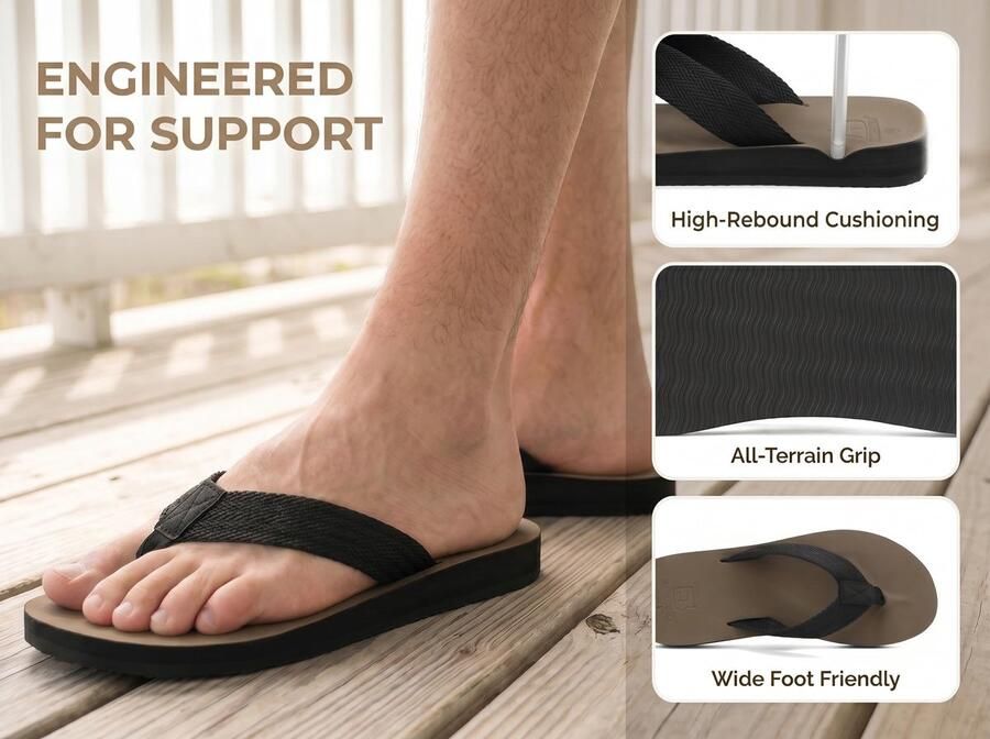 Omgoods Heren Sandalen Comfortabele Slip-On Slippers voor Strand en Zwembad