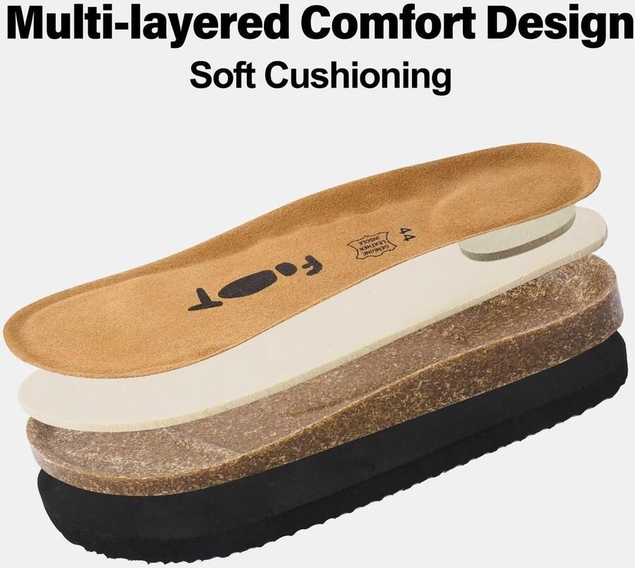 Omgoods Heren Sandalen met Kurk Voetbed