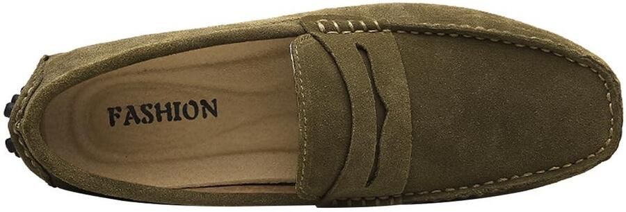 Omgoods Heren Suède Loafers Comfortabele Instappers