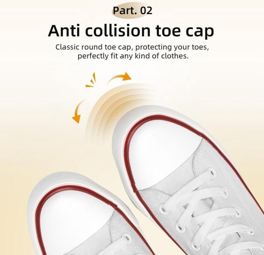 Omgoods Hoge Top Canvas Sneakers voor Dames in Wit