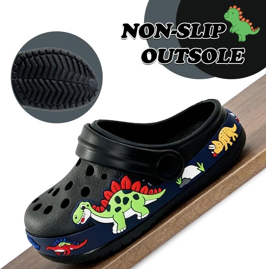 Omgoods Kinderen Clogs en Slippers met Dinosaurus Motief - Foto 1