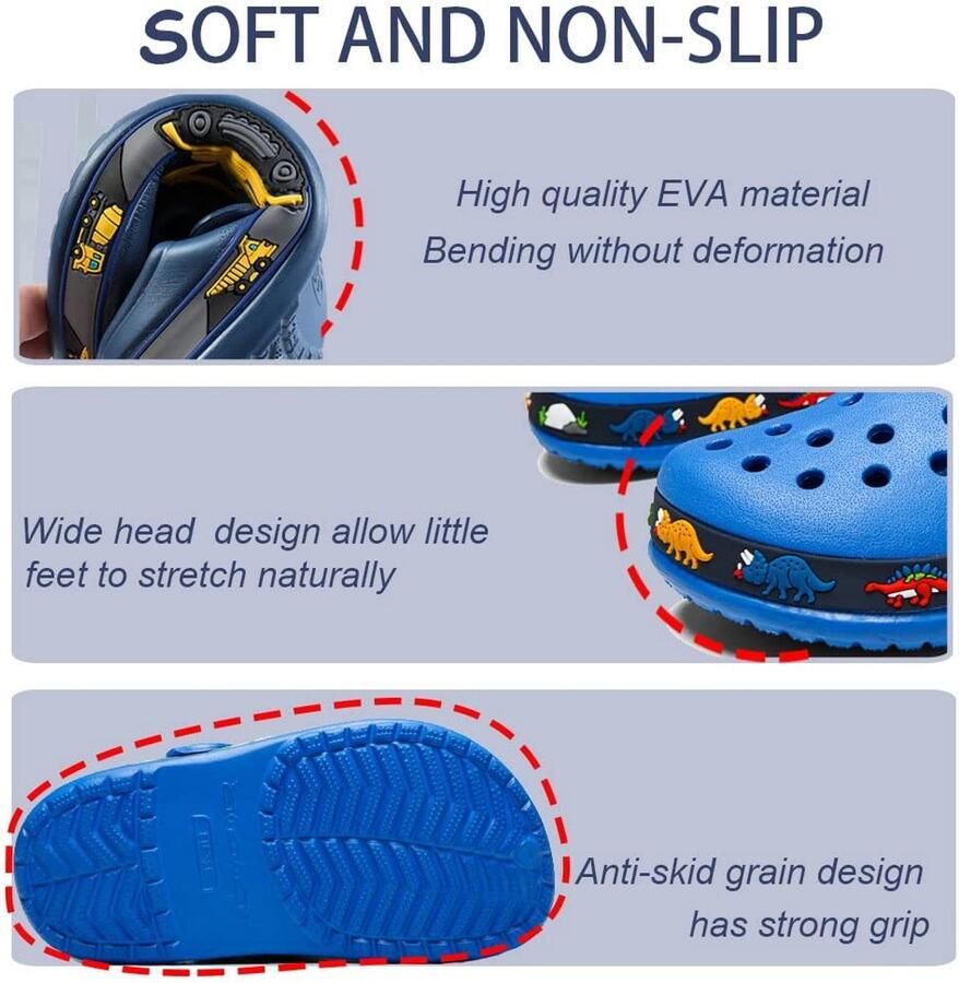 Omgoods Kinderen Clogs Sandalen Ademend en Flexibel Paars Vlinder Design