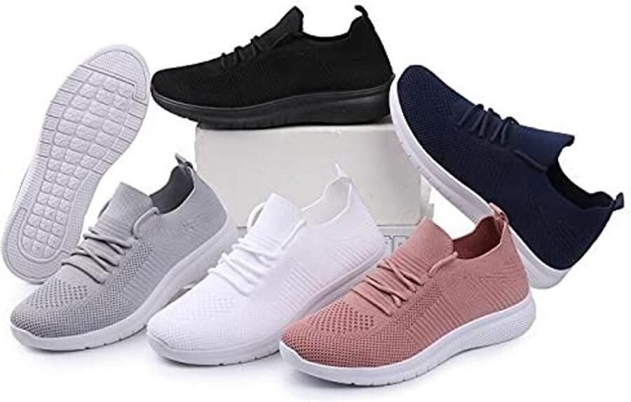 Omgoods Lichte Wandelschoenen voor Dames met Ademend Ontwerp
