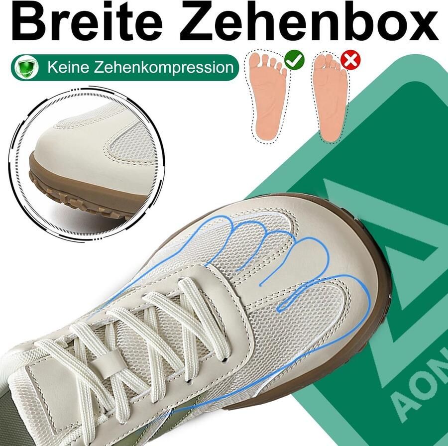 Omgoods Lichtgewicht Retro Barefoot Schoenen met Laces