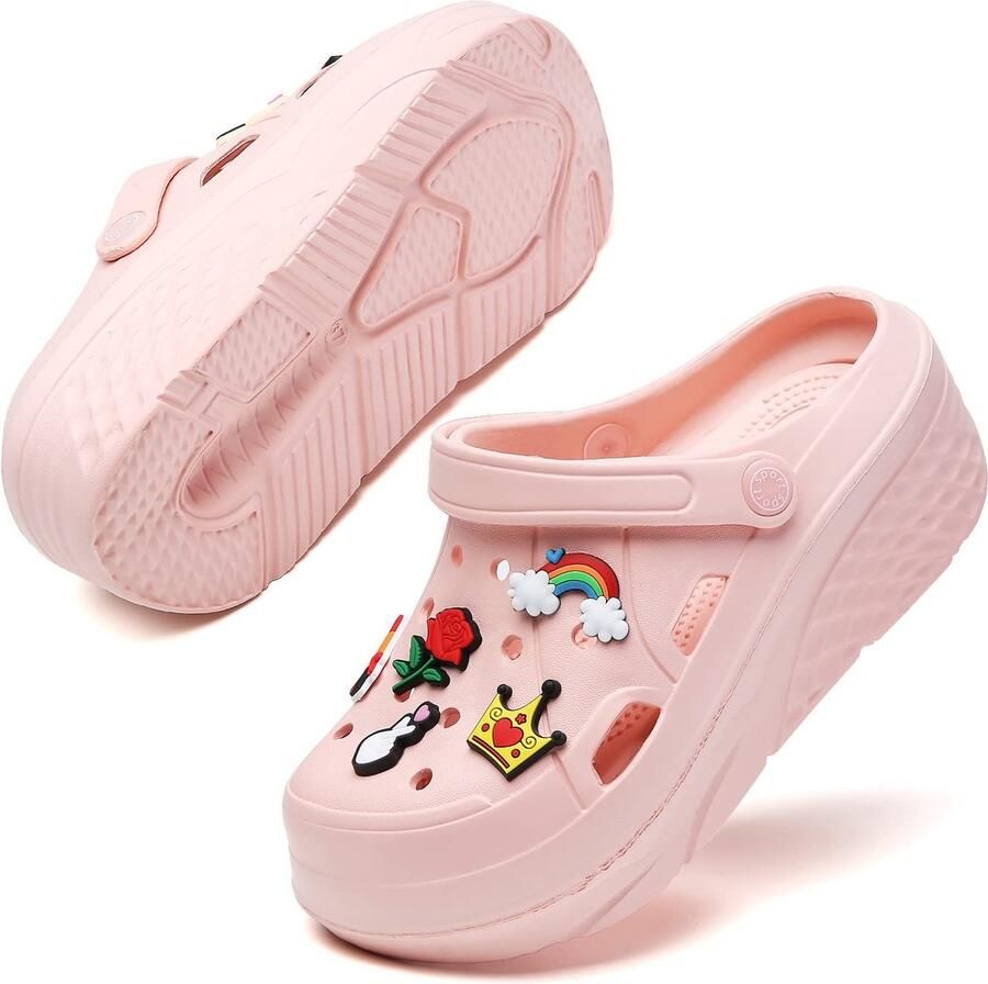 Omgoods Lichtgewicht Tuinslippers voor Dames met Platform
