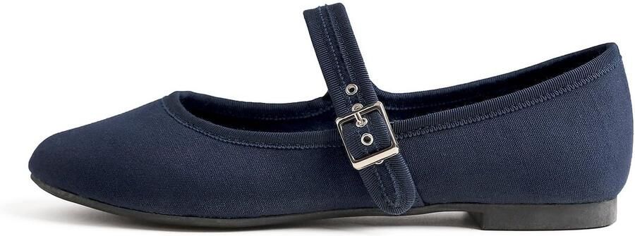 Omgoods Mary Jane Comfortabele Flats met Ronde Neus en Metalen Gesp voor Dames
