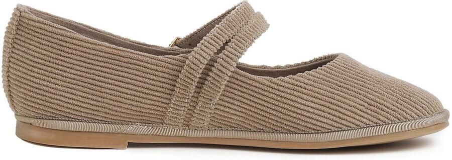 Omgoods Mary Jane Zachte Satijnen Ballet Flats met Ronde Neus en Metalen Sluiting
