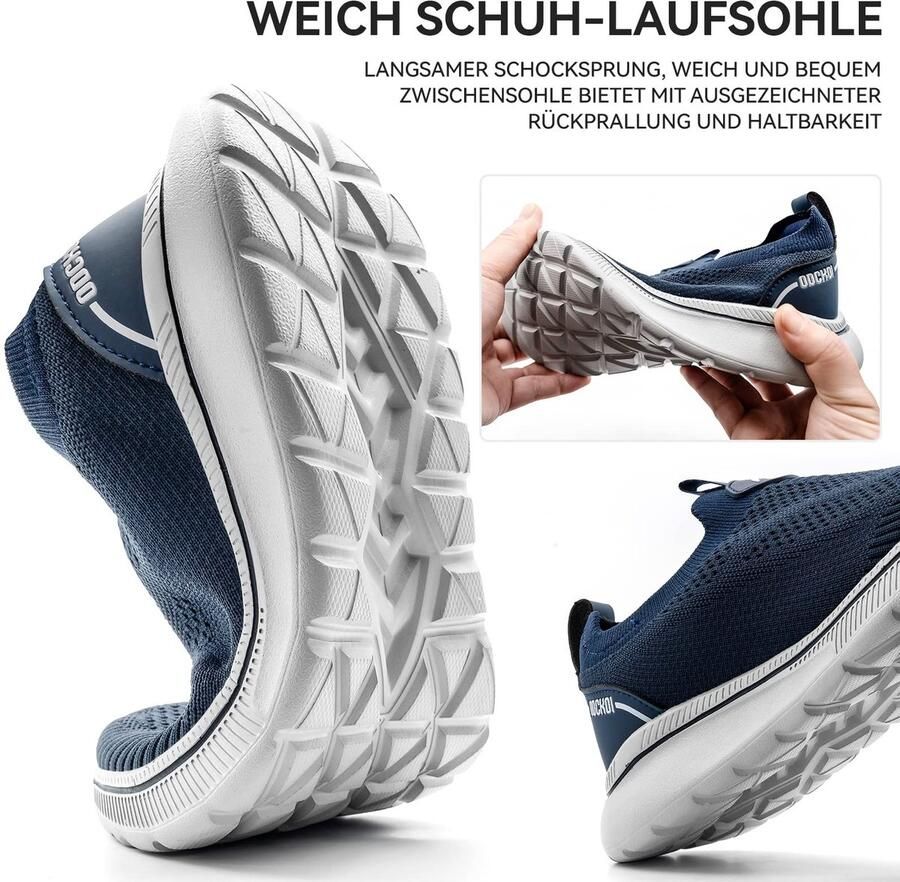 Omgoods Mesh Slip-on Sneakers voor Mannen Lichtgewicht en Ademend