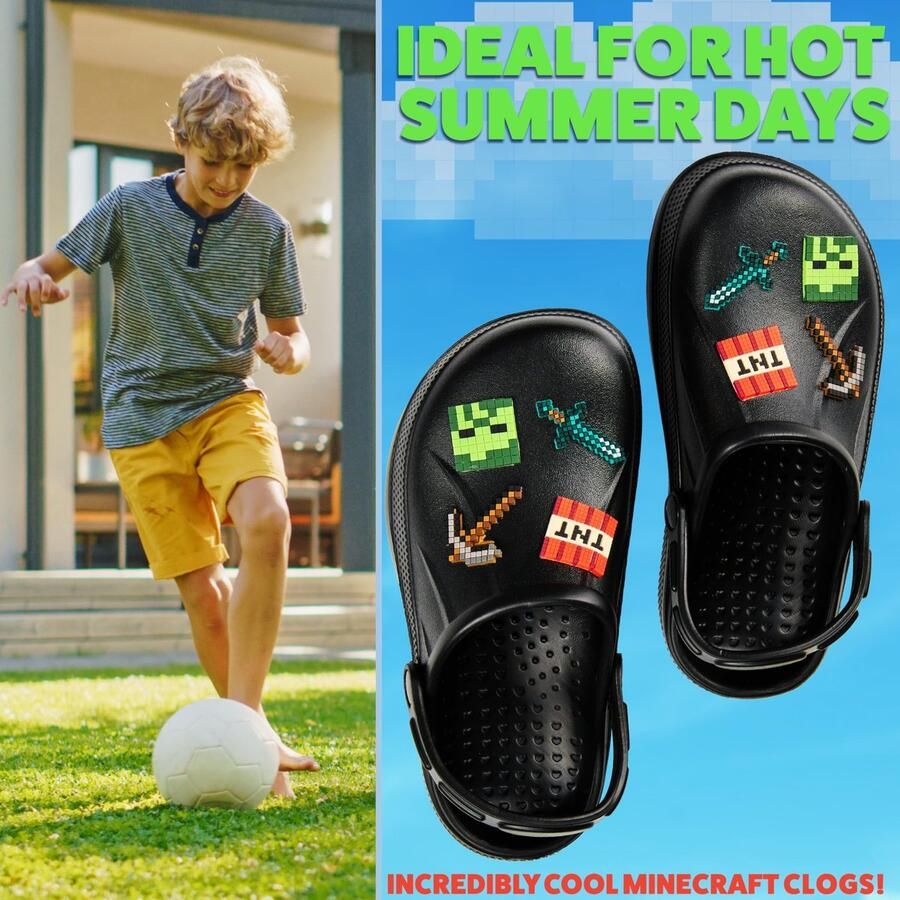 Omgoods Minecraft Clogs voor Kinderen Ideaal voor Tuin en Strand