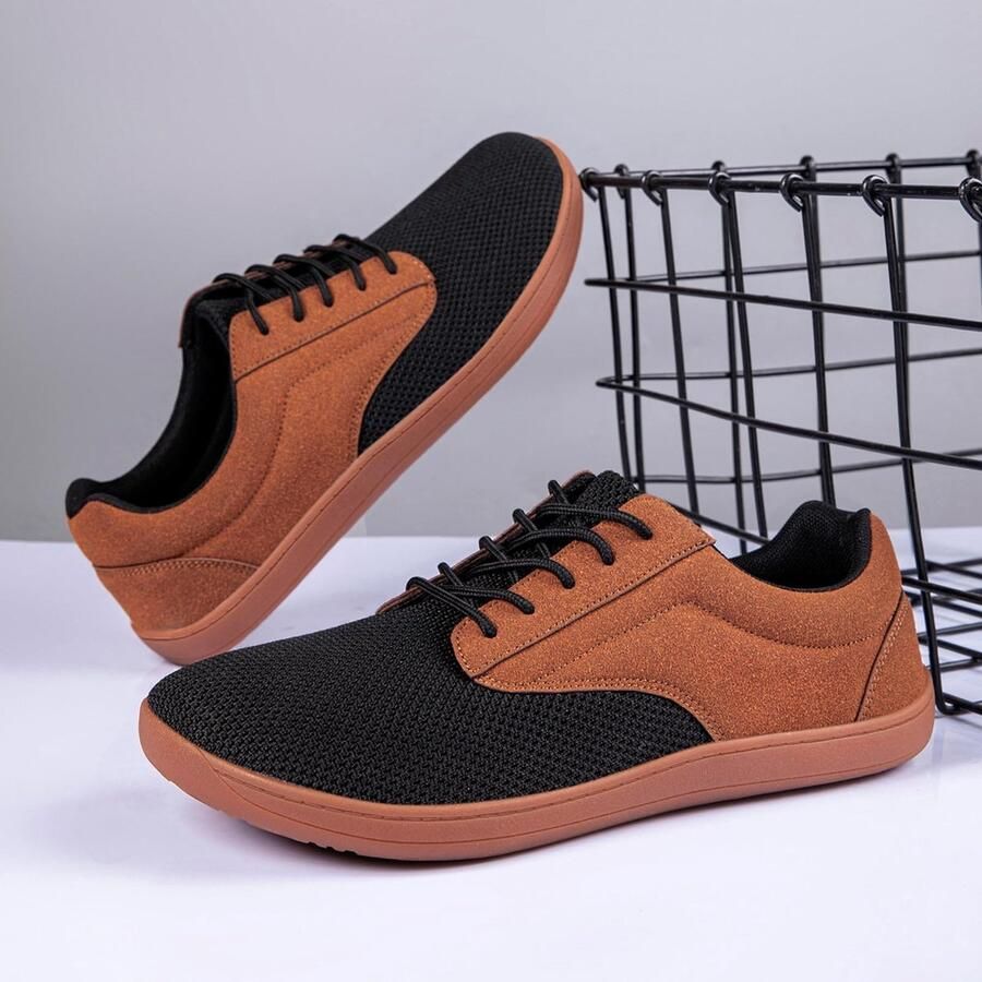 Omgoods Minimalistische Barefoot Schoenen voor Heren Breed en Comfortabel
