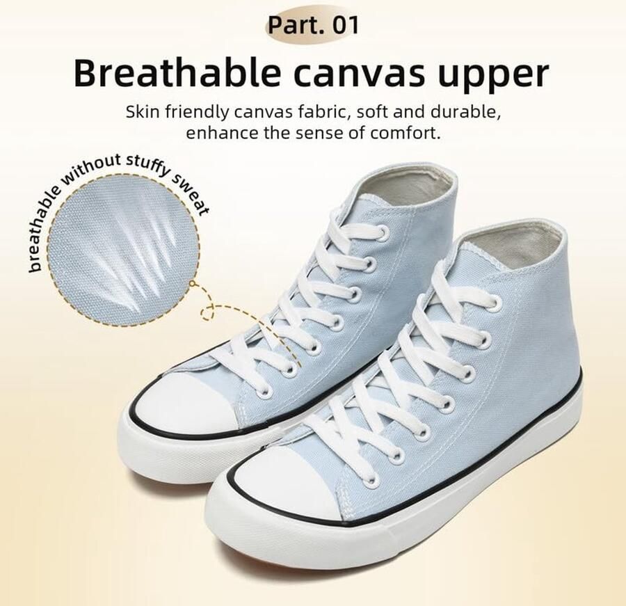 Omgoods Modieuze Canvas Sneakers voor en Perfect voor Casual Gebruik