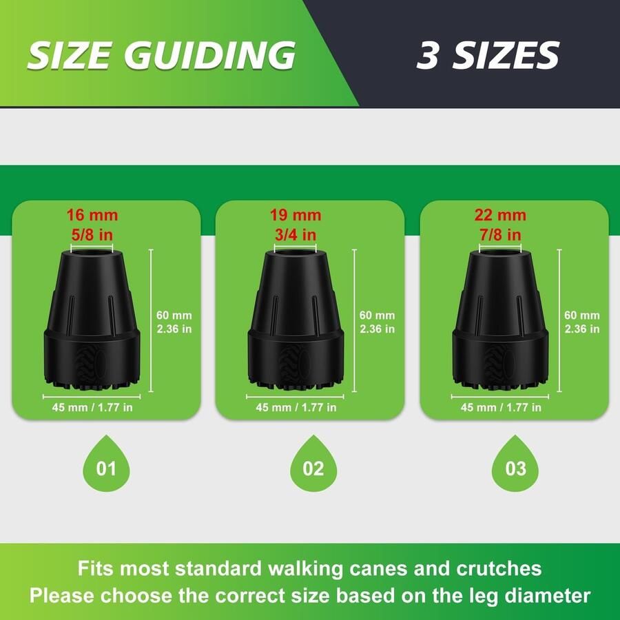 Omgoods Rubber Vervangpunten voor Wandelschoenen 6-Pack
