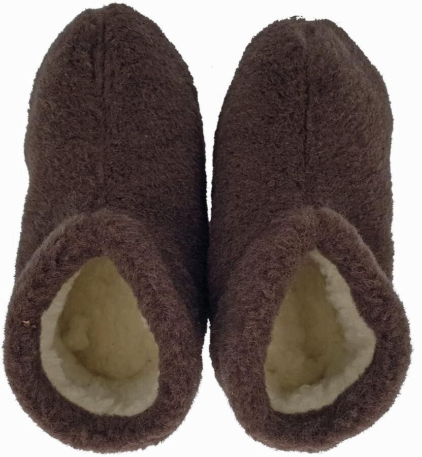 Omgoods Schapenwollen Slippers voor en
