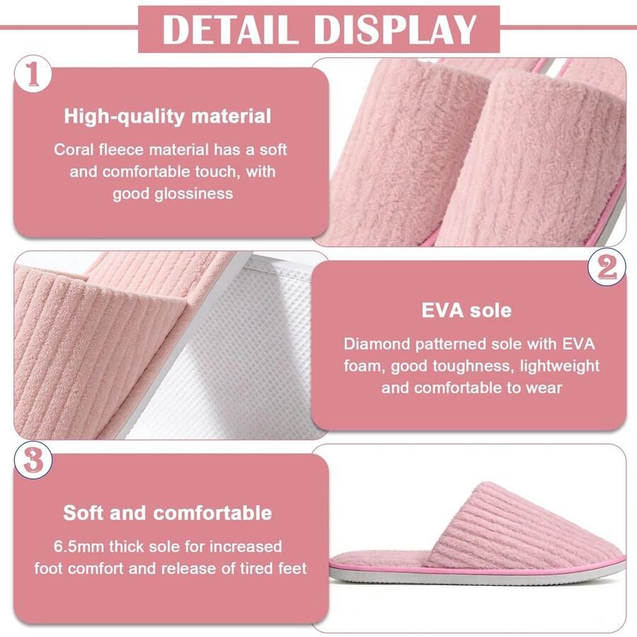Omgoods Set van 10 Badstof Slippers voor Hotel en Spa