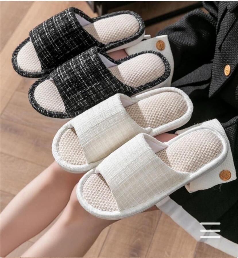 Omgoods Set van 4 Wasbare Slippers voor Binnen en Buiten Antislip