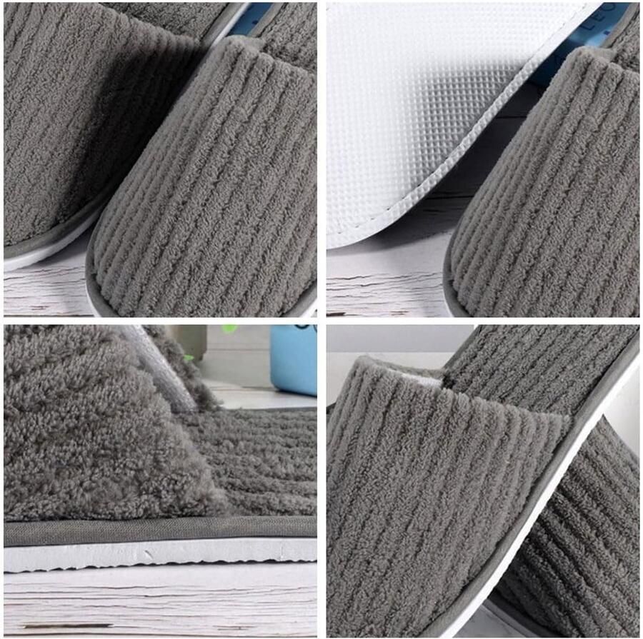Omgoods Set van 5 Kleurige Frottee Slippers voor Hotel en Thuisgebruik
