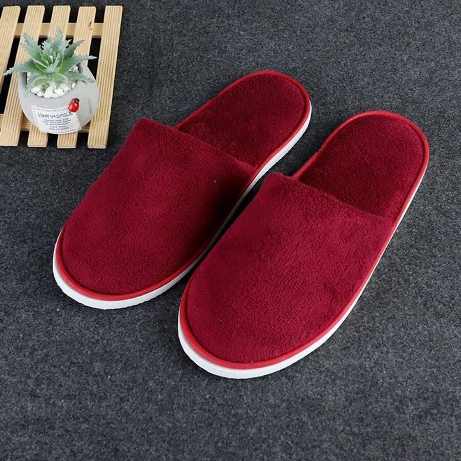 Omgoods Set van 6 Comfortabele Slippers voor Thuisgebruik