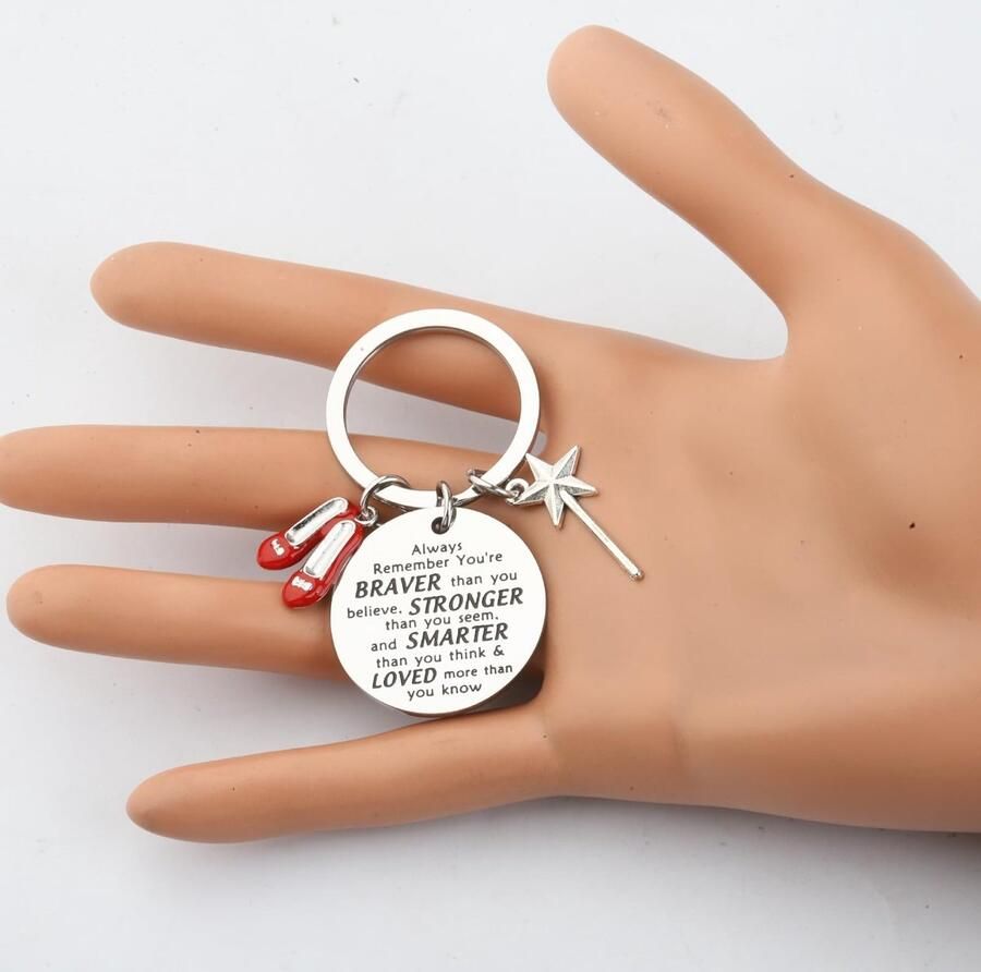 Omgoods Sleutelhanger Geïnspireerd door Wizard of Oz met Rode Slippers