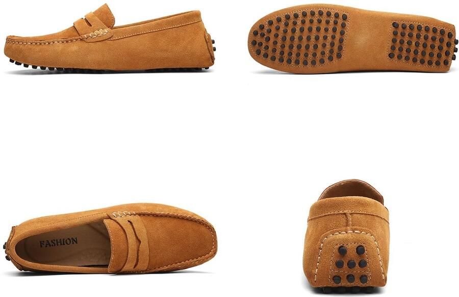 Omgoods Suède Penny Loafers voor Heren Casual Mocassin Schoenen
