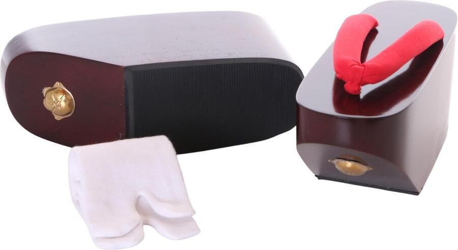 Omgoods Traditionele Japanse Hout Geta Sandalen met Tabi Sokken