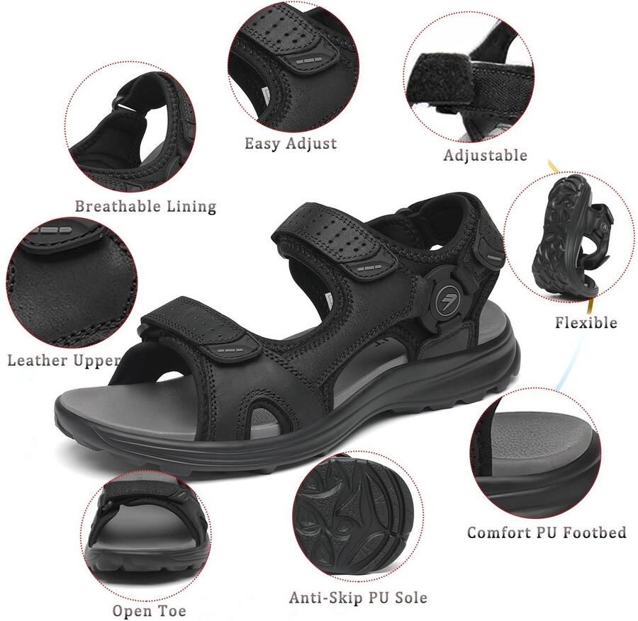 Omgoods Trek Sandalen voor Mannen Comfortabele en Praktische Outdoor Schoenen