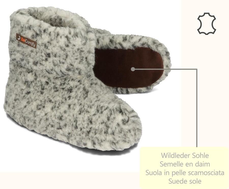 Omgoods Unisex Slippers van Wol voor Winter