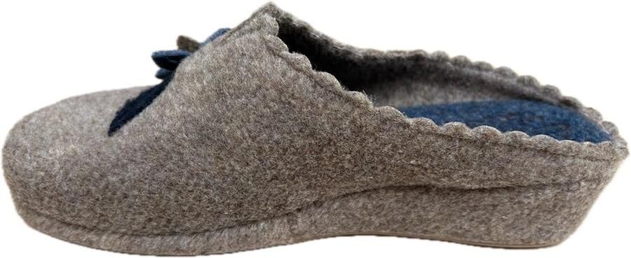 Omgoods Vegan Vilt Slippers voor Dames met Bloemenpatroon