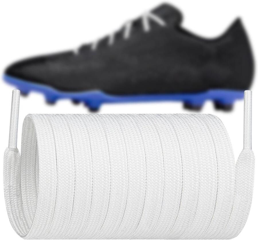 Omgoods Vervangende Voetbalschoenen Laces voor Sneakers Wit - Foto 1