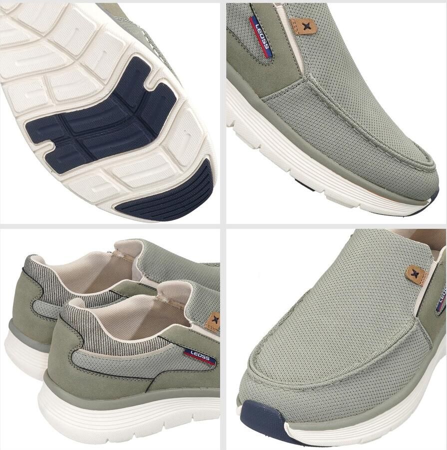 Omgoods Vintage Sneakers voor Mannen Casual Donkergroene Schoenen