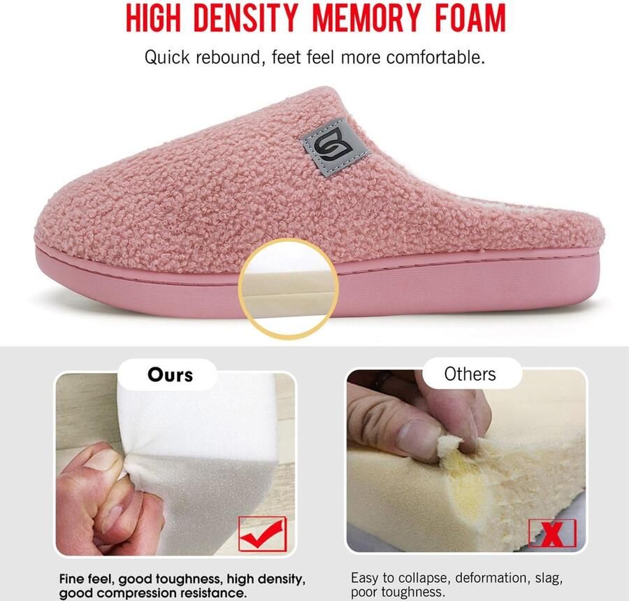 Omgoods Warm Geheugenfoam Slippers voor Binnen en Buiten