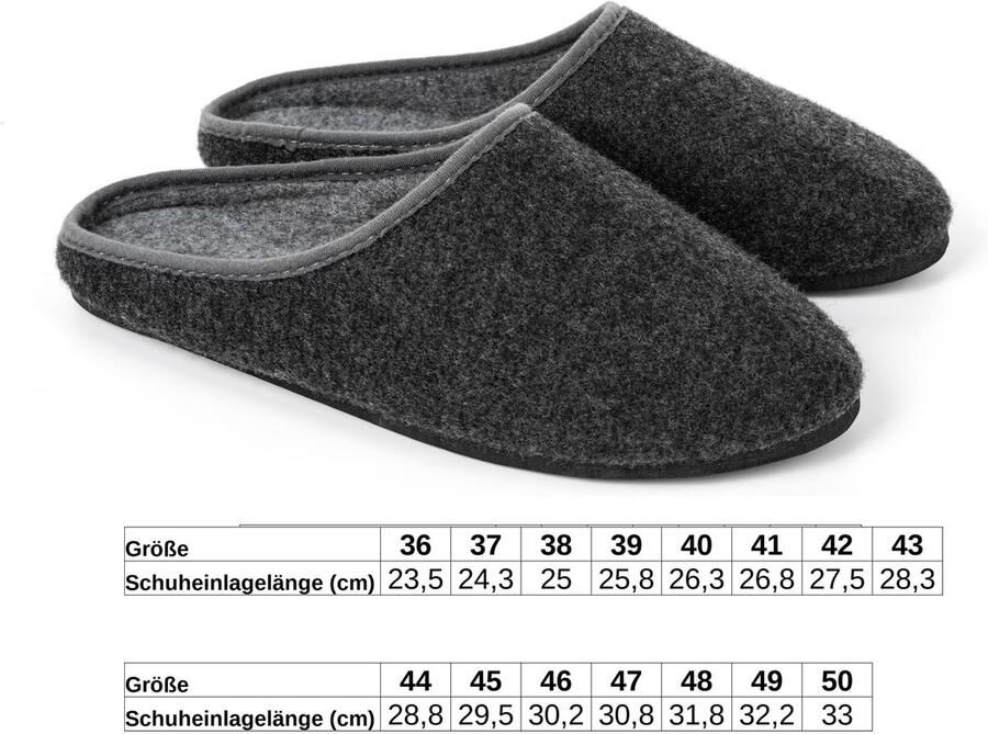 Omgoods Warme en Lichtgewicht Vilt Pantoffels voor en
