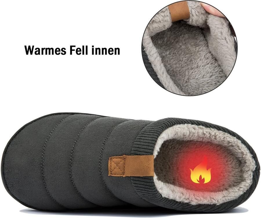 Omgoods Warme Huisslippers voor Mannen met Geheugenfoam en Antislipzool