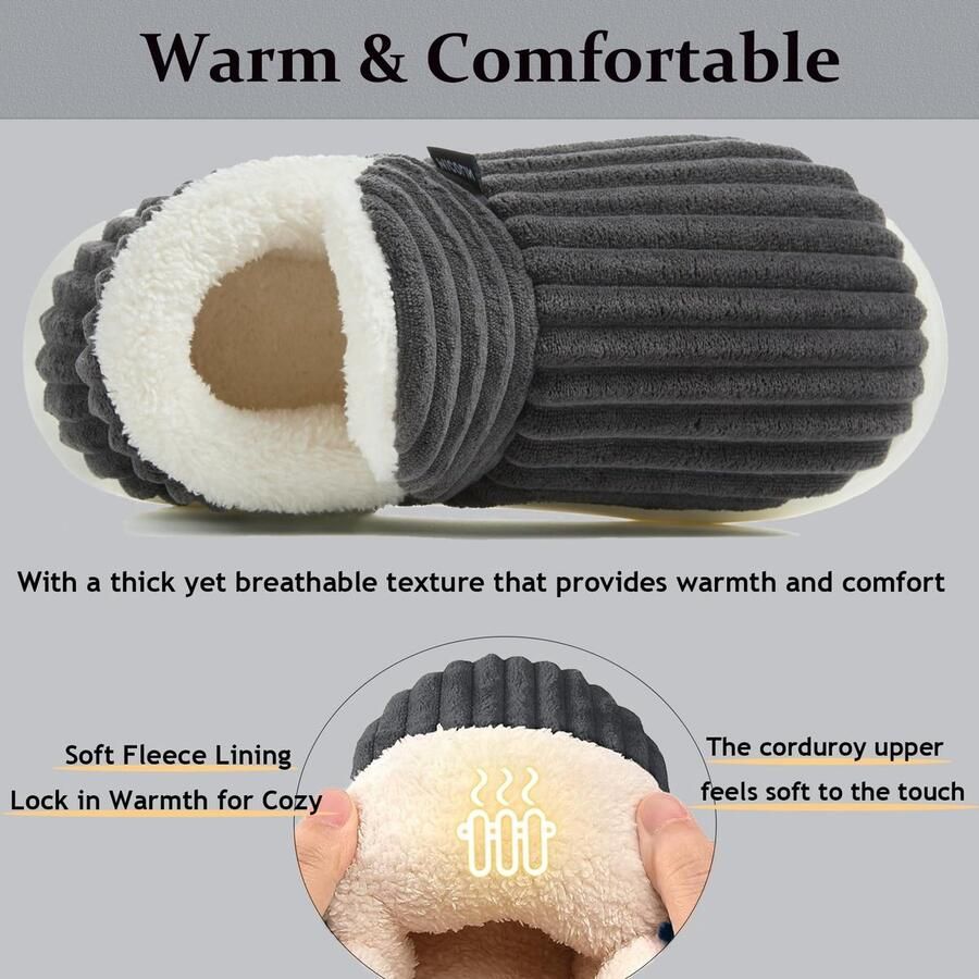Omgoods Warme Pluche Slippers voor en Sluitende Stijl