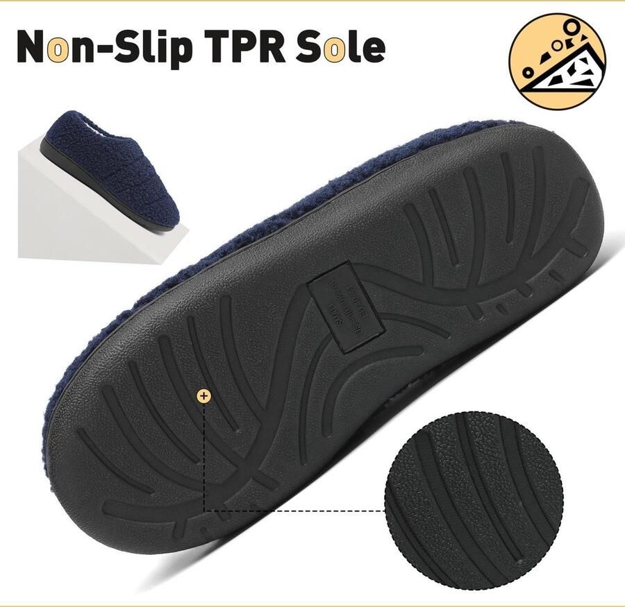 Omgoods Warme Slippers met Pluche Geheugenfoam voor Binnen en Buiten