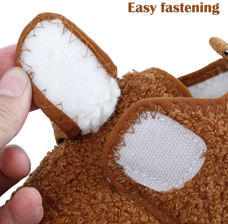Omgoods Warme Slippers voor Baby's en Peuters met Sherpa Fleece Voering