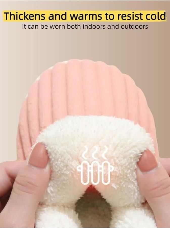Omgoods Warme Unisex Slippers van Katoen voor Binnen en Buiten