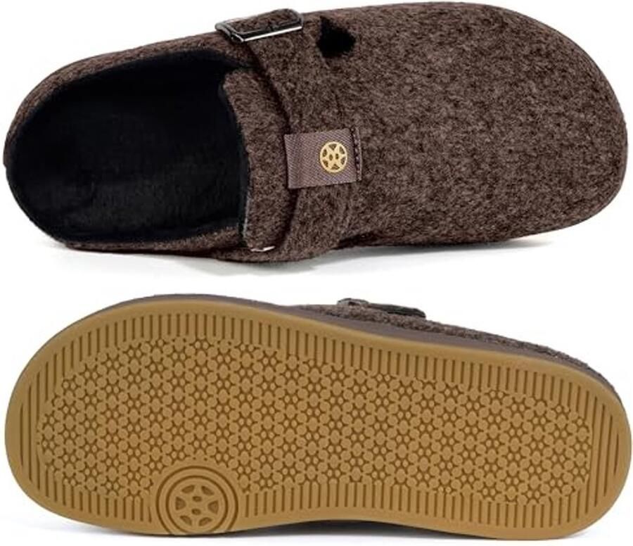 Omgoods Warme Vilt Slippers voor Binnen en Buiten
