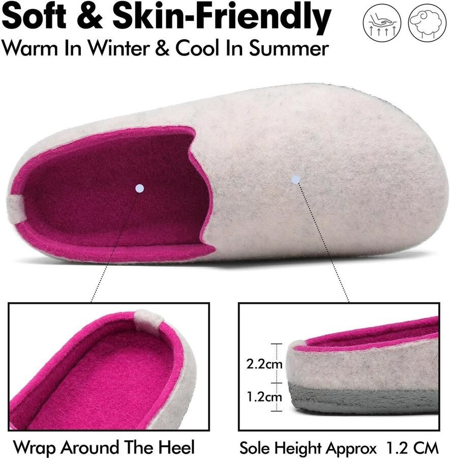 Omgoods Warme Winter Slippers met Geheugenfoam en Antislip Ondergrond