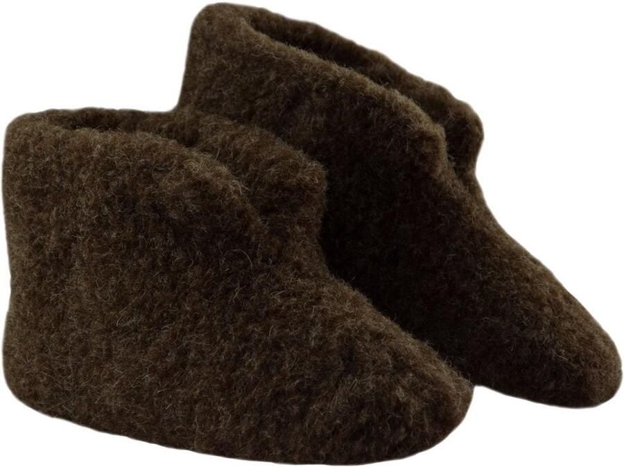 Omgoods Warmte Slippers van 100% Schapenvacht Bruin