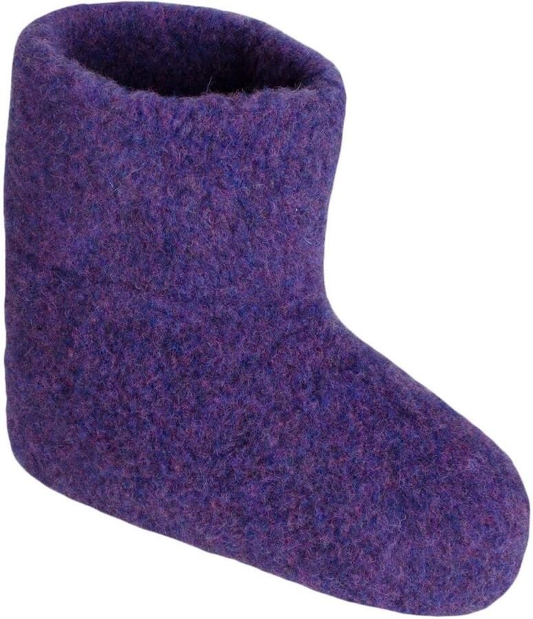 Omgoods Warmte Slippers van 100% Schapenwol in Paars