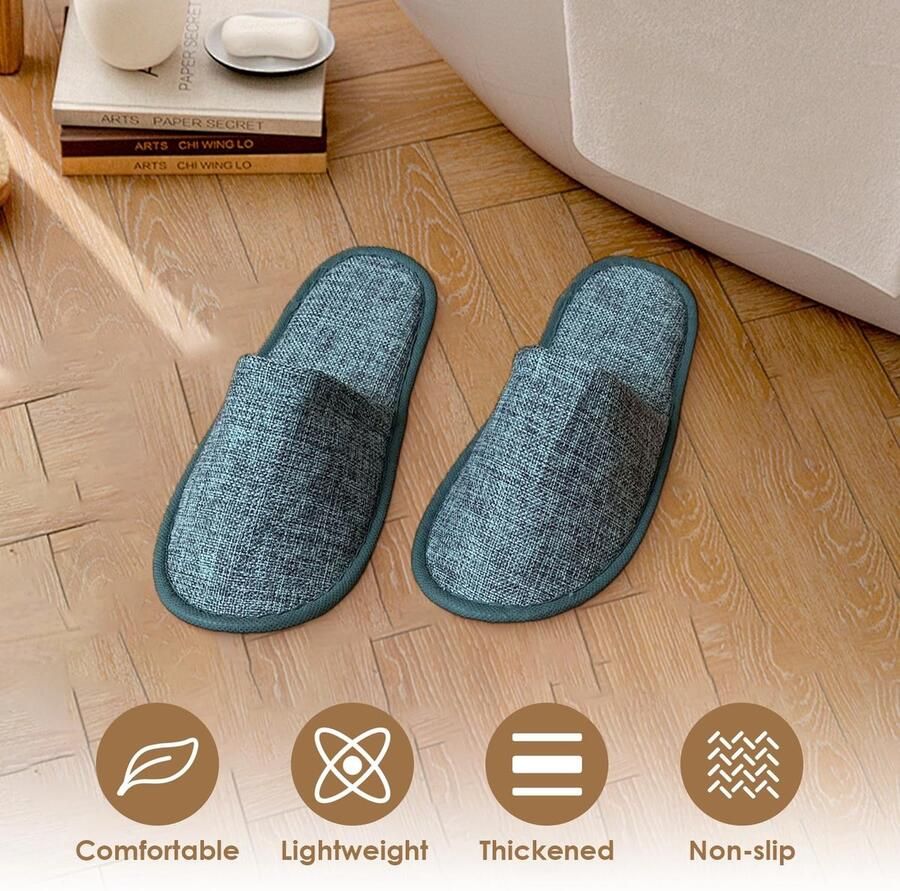 Omgoods- Wegwerpslippers Antislip 50 Paar Unisex 27 x Badstof Geschikt voor Hotel Wedding Hotel Slippers