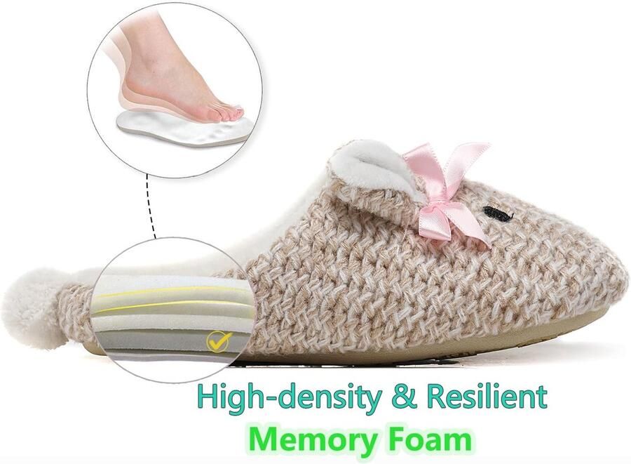 Omgoods Winterse Pluche Memory Foam Slippers voor Kinderen en Volwassenen