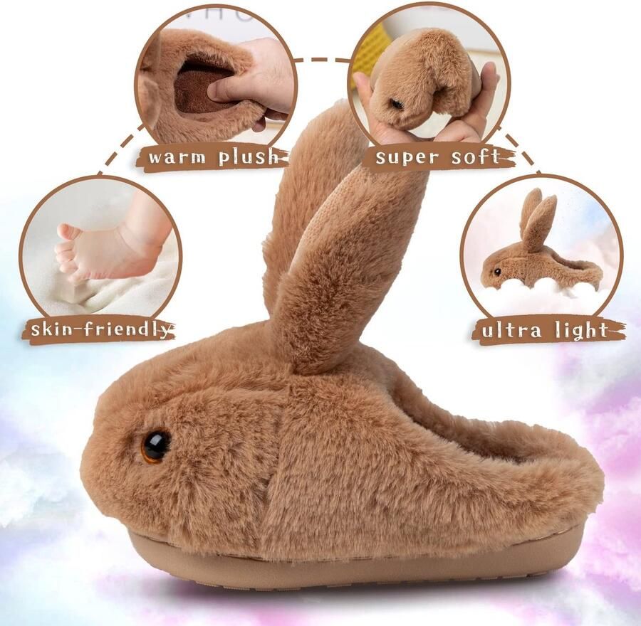 Omgoods Zachte Pluche Slippers voor Kinderen met Konijnenthema
